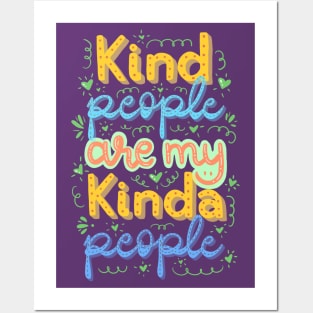 Kind People Are My Kinda People Lettering Quote Posters and Art